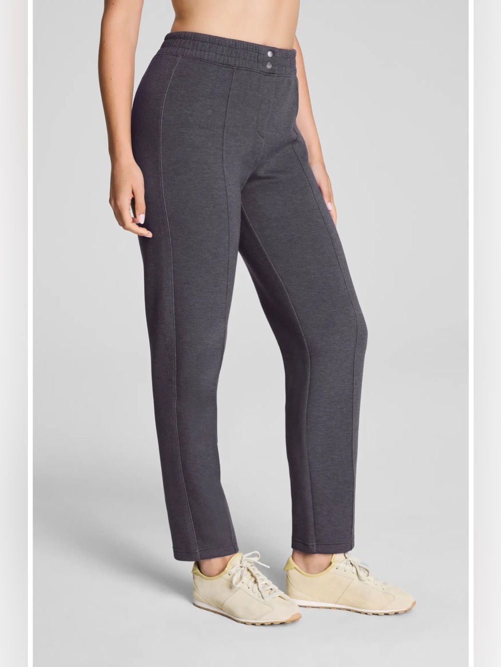 SPANX Brushed AirEssentials® Slim Straight Leg Pants Storm NEW